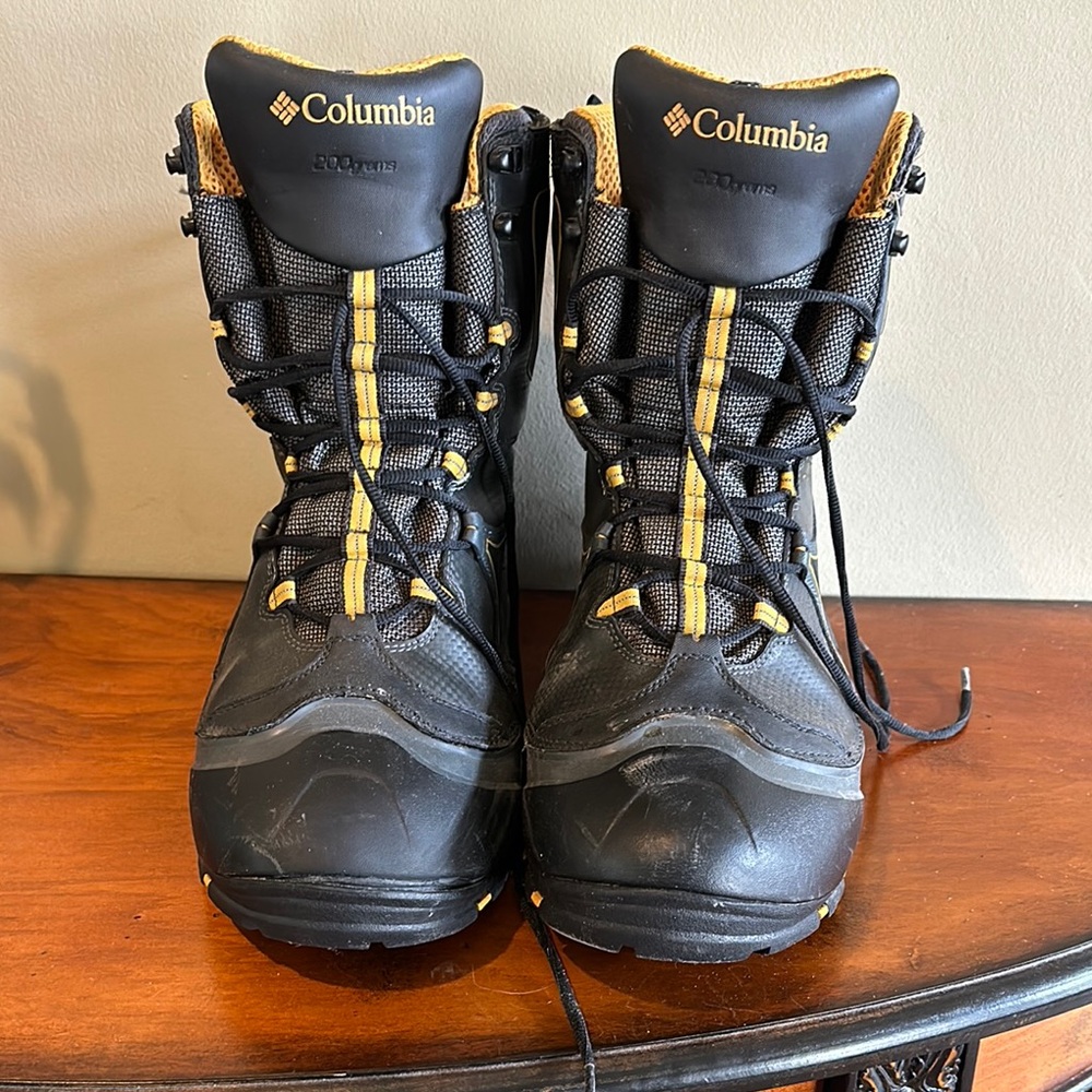 Columbia Black and Yellow Boots